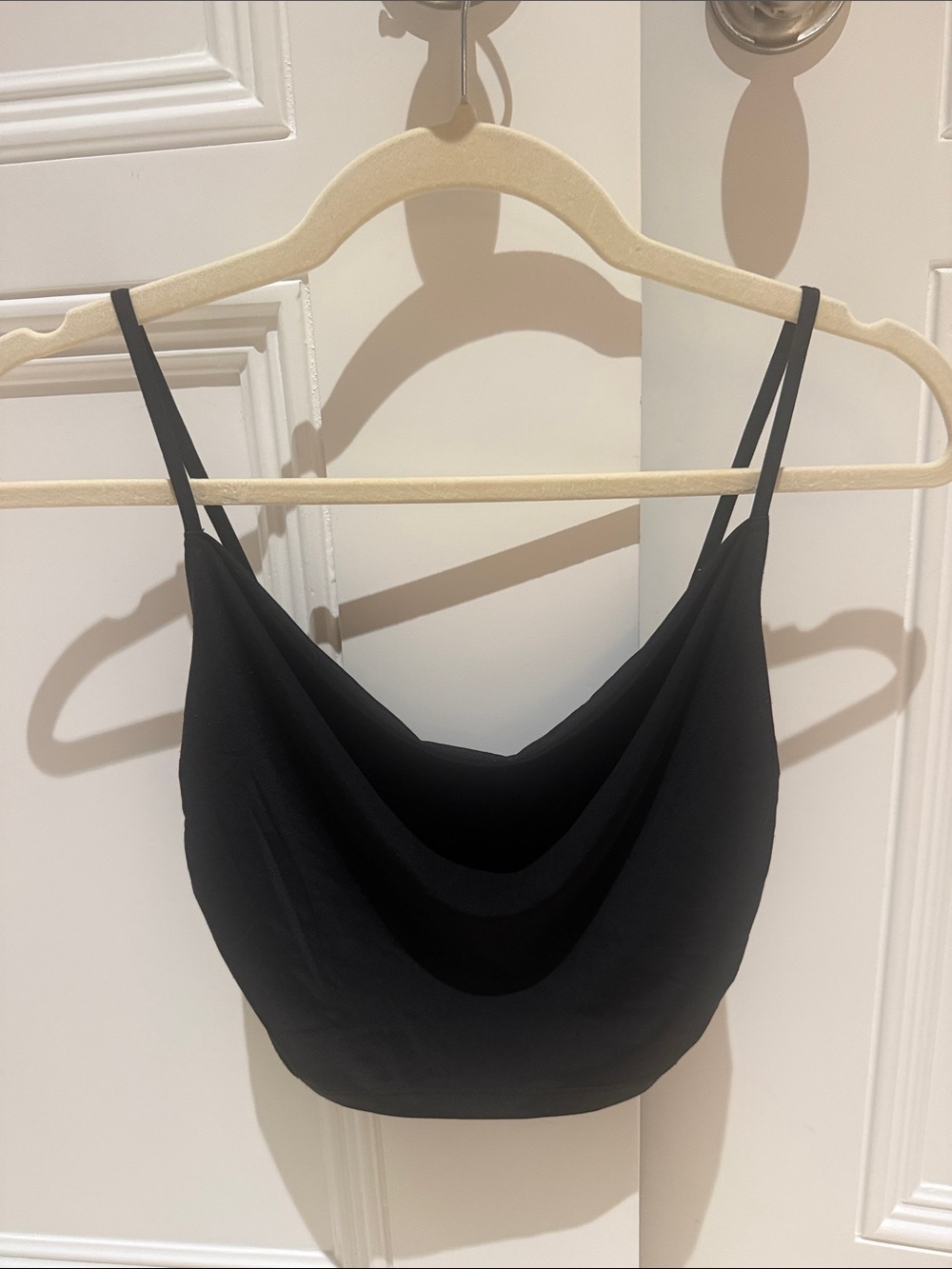 Urban Outfitters Black Cowl Crop Cami Top